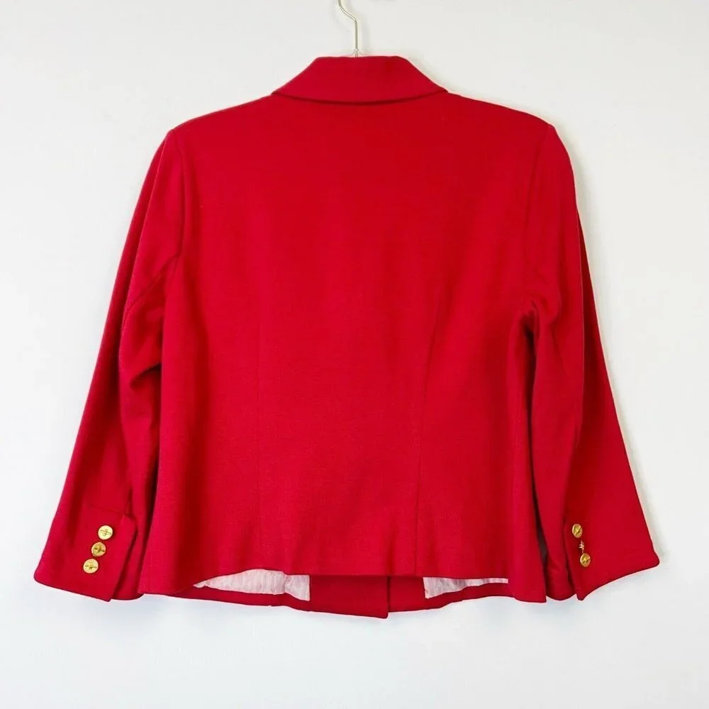 Cabi Red Blazer Jacket Womens‎ Size 8 Bow Beau